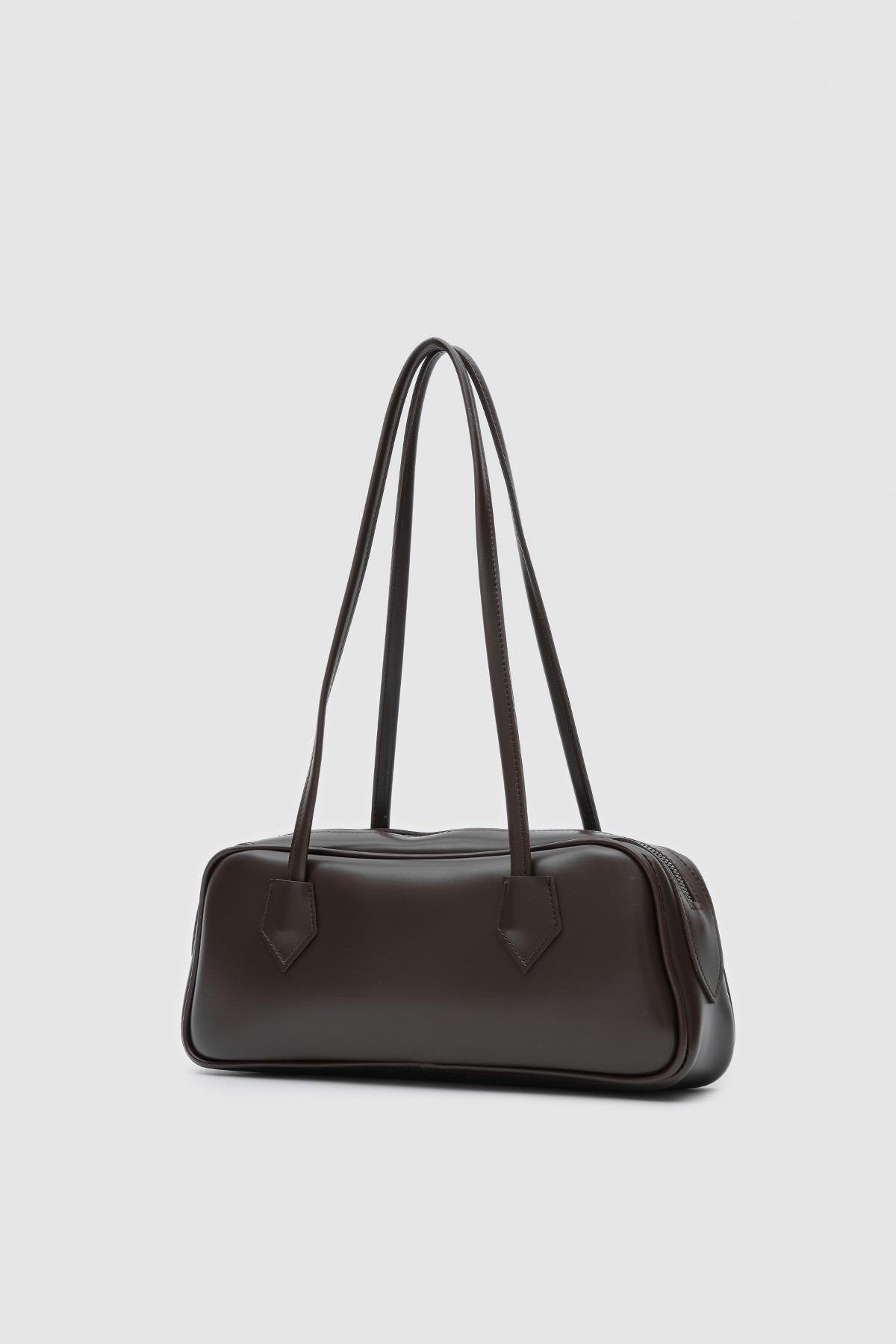 Sac baguette marron amer