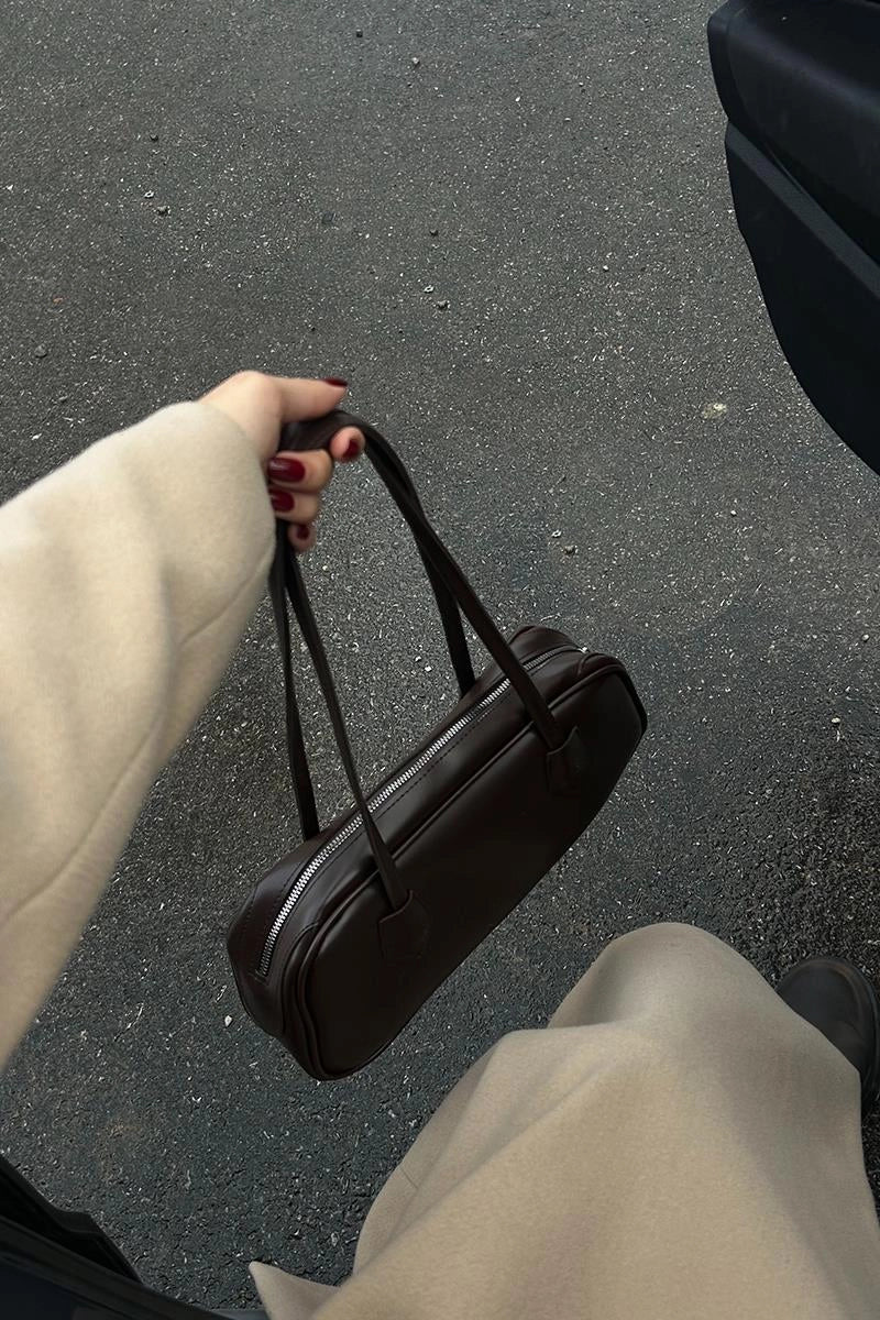 Sac baguette marron amer
