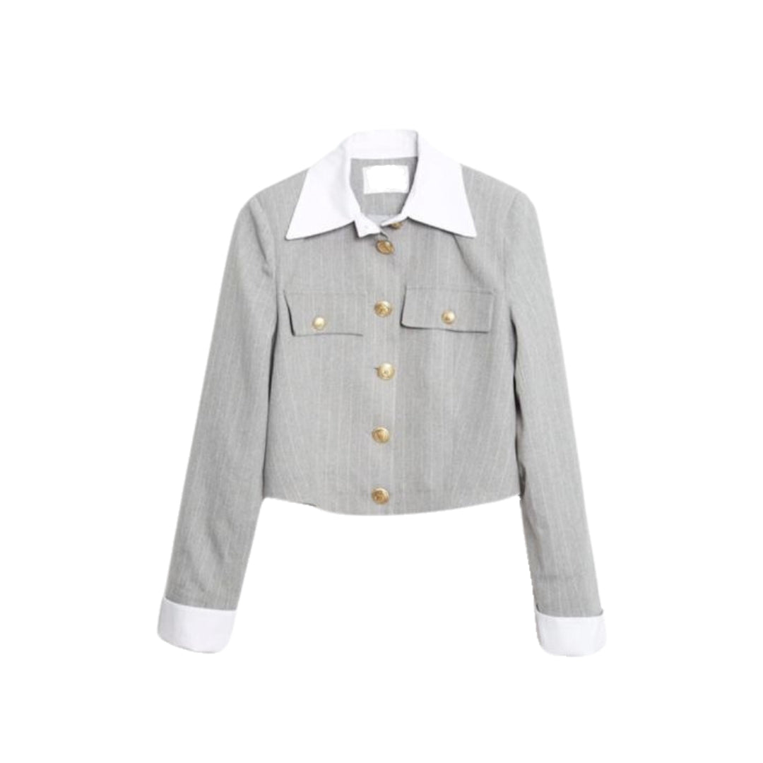 Veste DAVIA- Beige & Gris